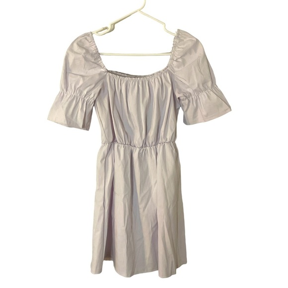 PrettyLittleThing White Square Neck Puff Sleeve Shift Dress - Picture 5 of 6
